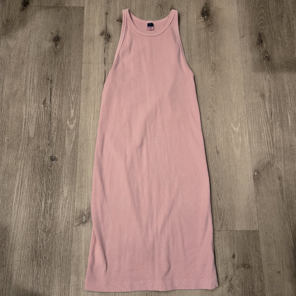 Old Navy Ribbed Pink Midi Dress Size Medium